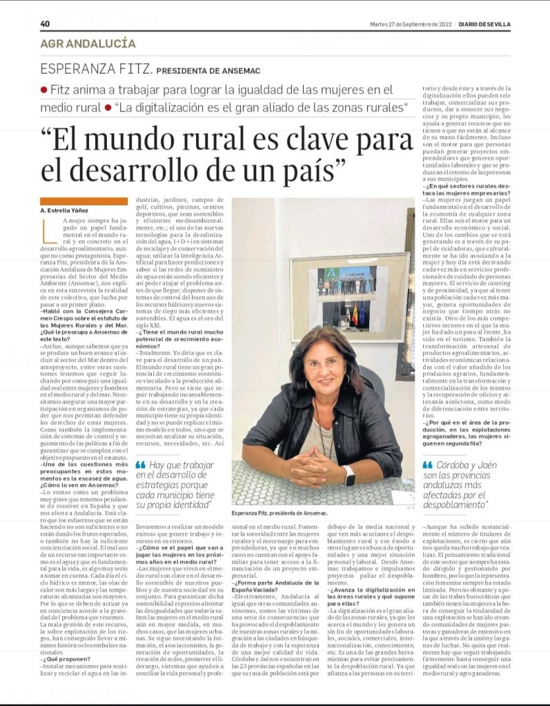 «El mundo rural es clave para el desarrollo de un país» | Ansemac