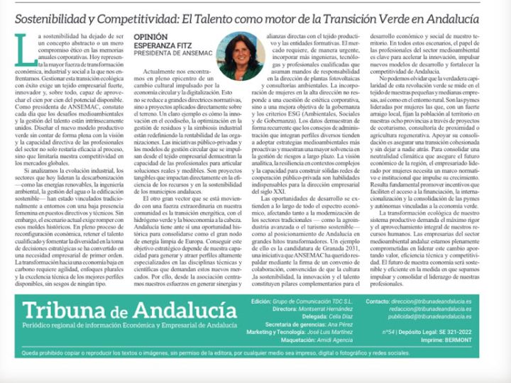 «El talento es el motor de la transición verde»